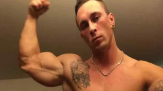 TJ Ink flexing and showing off his body