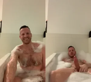 Jerking My Thick Cock In The Bath Till I Cum – Tim Kruger