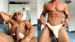 Diego Barros Jerks Off (Huge Black Cock)